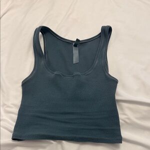 SKIMS Dark Gray Ribbed Tank Top